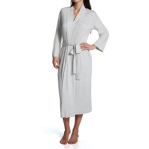 Natori Feathers Essentials Robe -  Light Heather Grey  S74129
